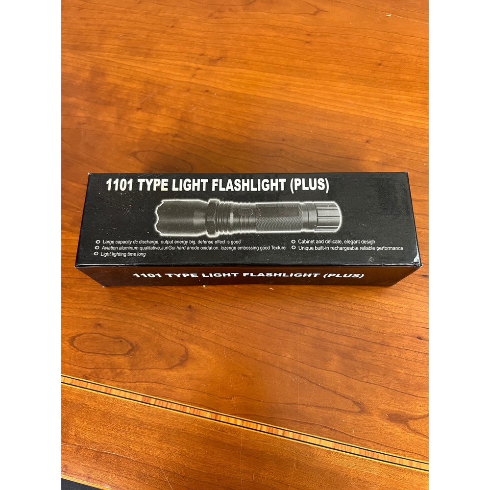 1101 Type Light Flashlight Plus Rechargeable Tactical Aluminum Black with Case